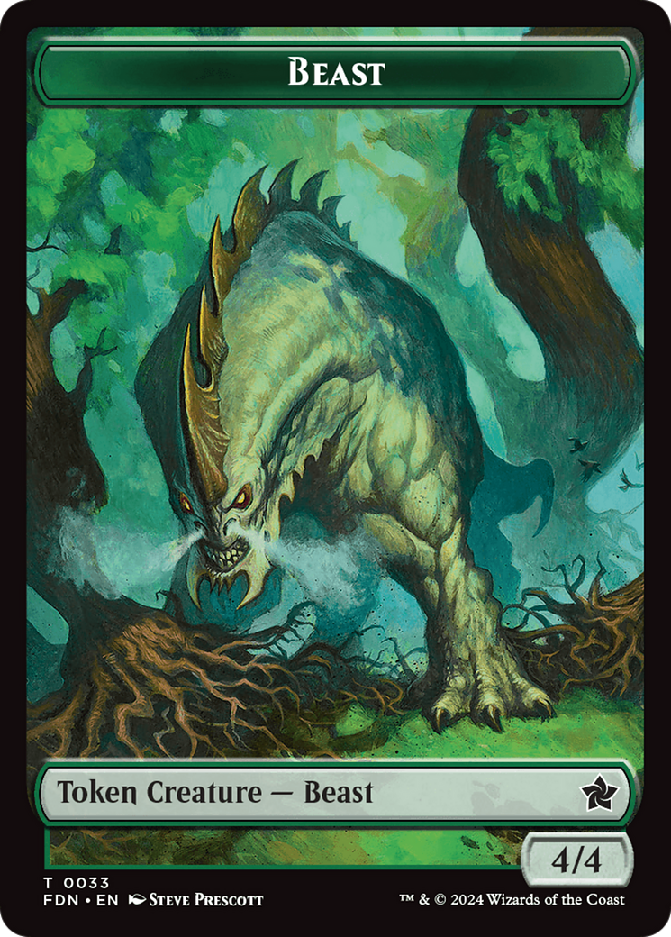 Dog // Beast (0033) Double-Sided Token [Foundations Tokens] | I Want That Stuff Brandon