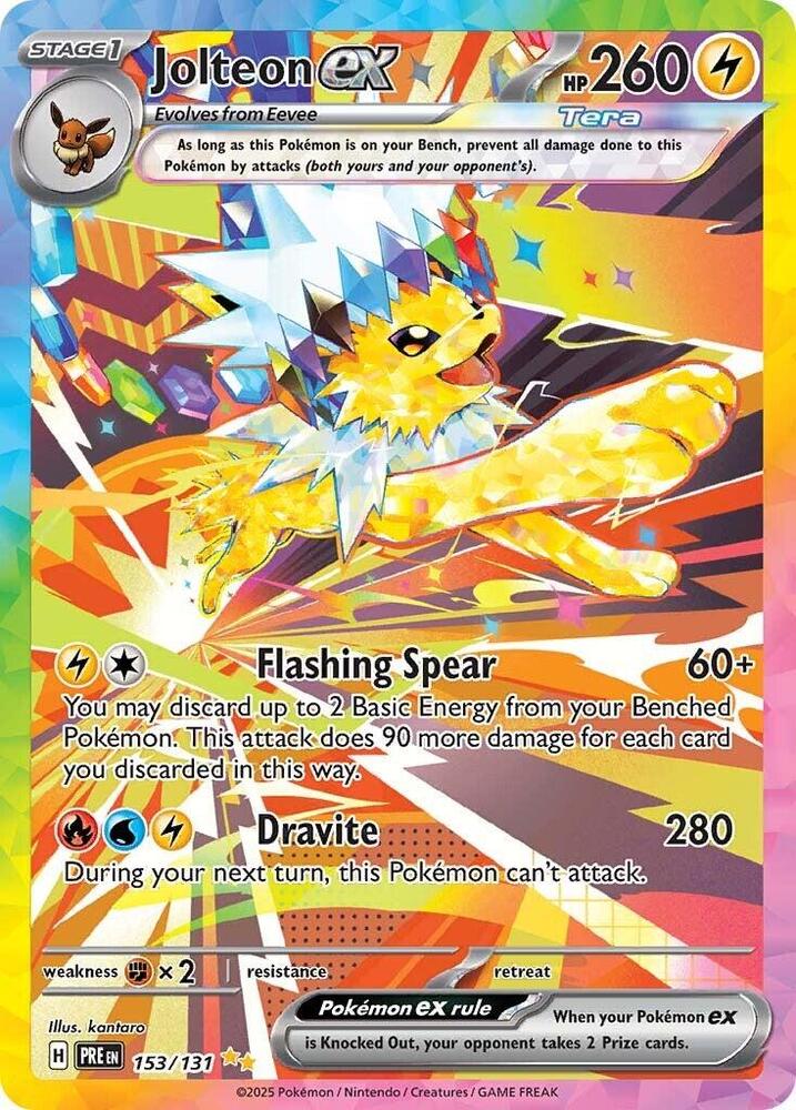 Jolteon ex (153/131) [Scarlet & Violet: Prismatic Evolutions] | I Want That Stuff Brandon