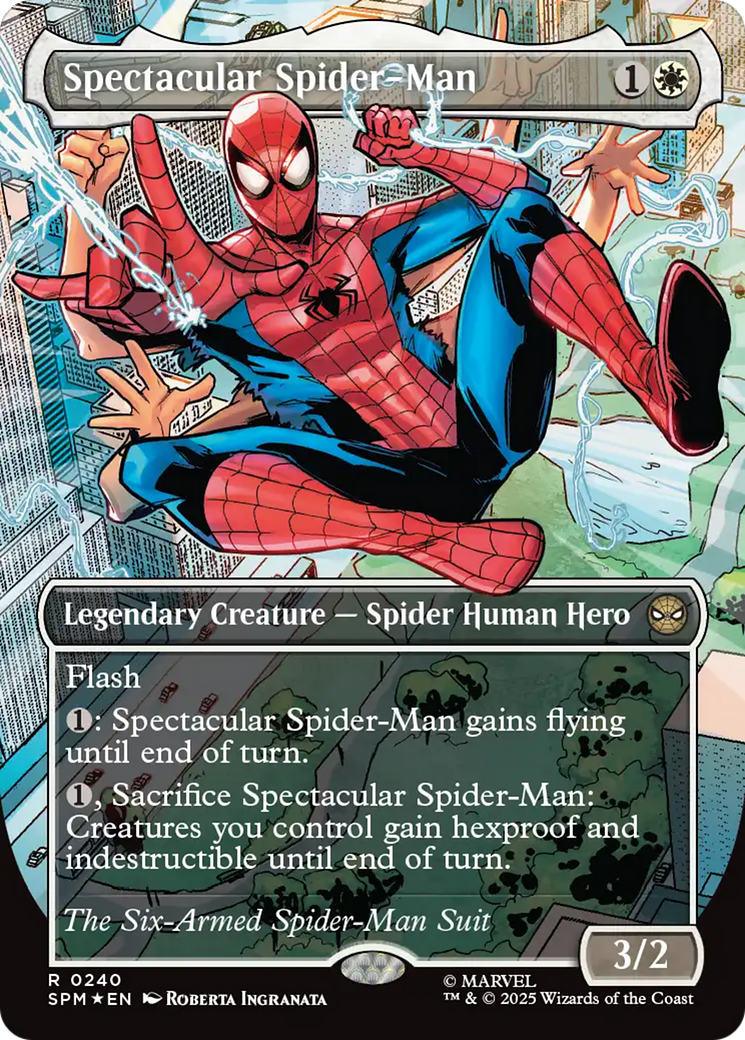 Spectacular Spider-Man (0240) (Borderless) (Textured Foil) [Marvel's Spider-Man] | I Want That Stuff Brandon