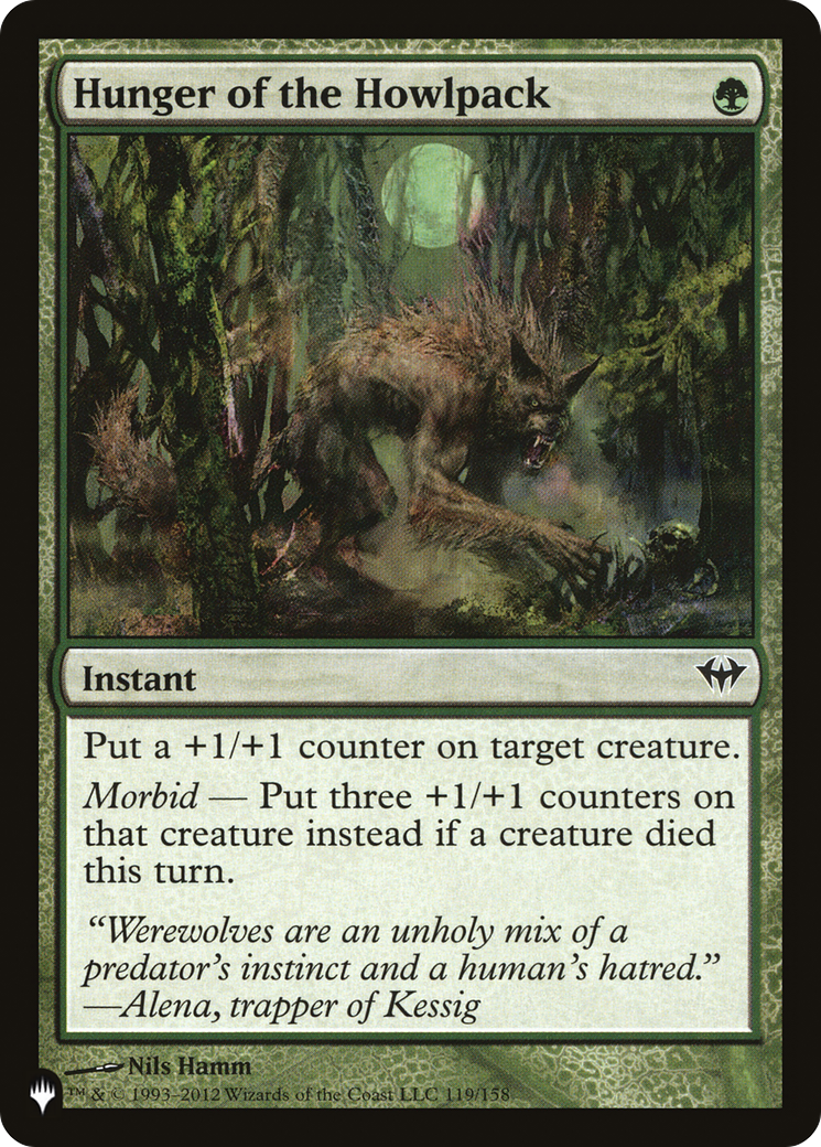 Hunger of the Howlpack [The List Reprints] | I Want That Stuff Brandon