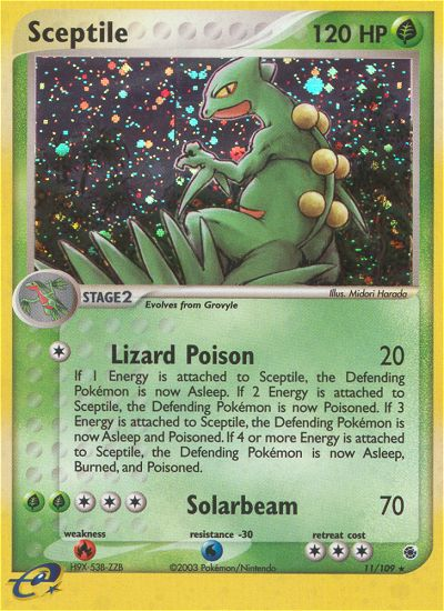 Sceptile (11/109) [EX: Ruby & Sapphire] | I Want That Stuff Brandon