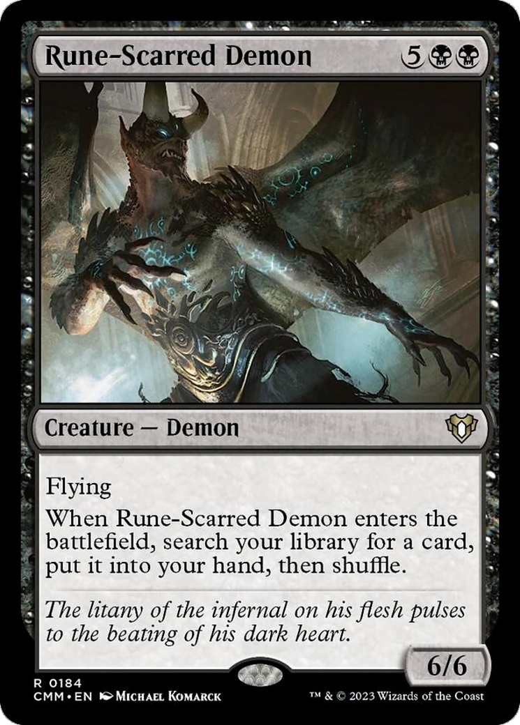 Rune-Scarred Demon [Commander Masters] | I Want That Stuff Brandon