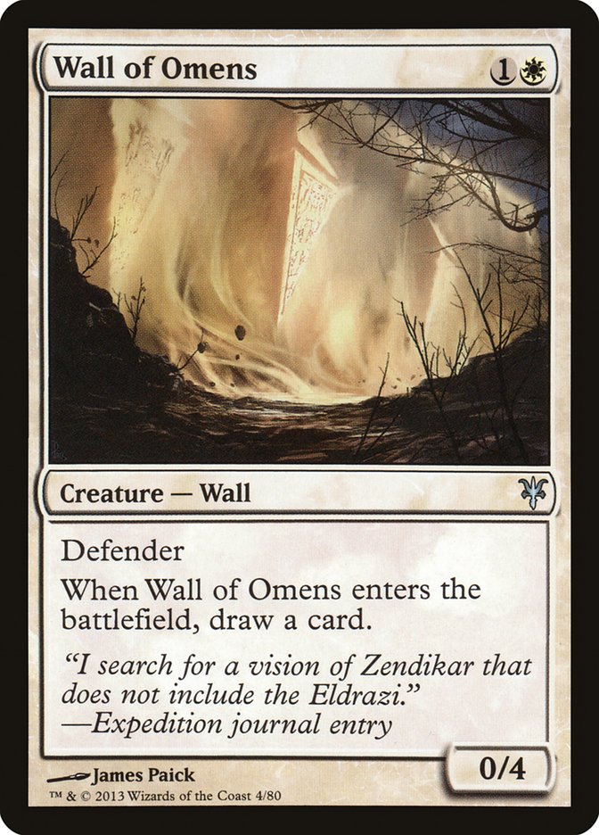 Wall of Omens [Duel Decks: Sorin vs. Tibalt] | I Want That Stuff Brandon