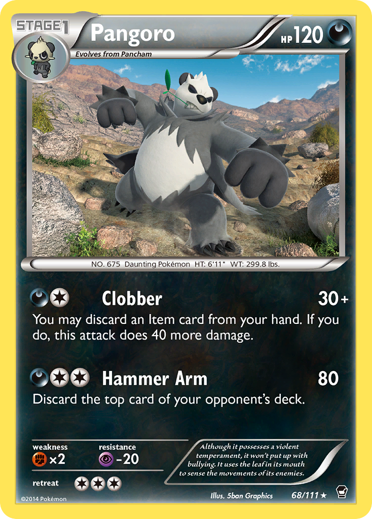 Pangoro (68/111) [XY: Furious Fists] | I Want That Stuff Brandon