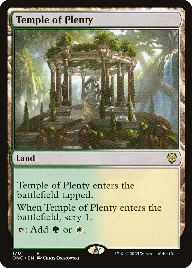 Temple of Plenty [Phyrexia: All Will Be One Commander] | I Want That Stuff Brandon