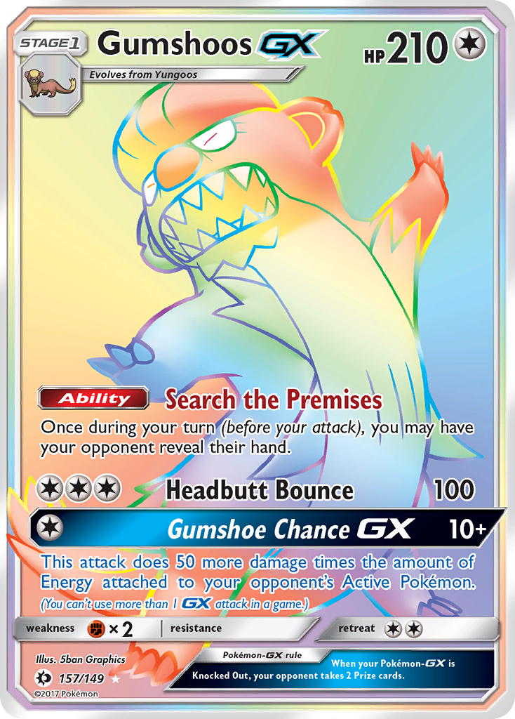 Gumshoos GX (157/149) [Sun & Moon: Base Set] | I Want That Stuff Brandon