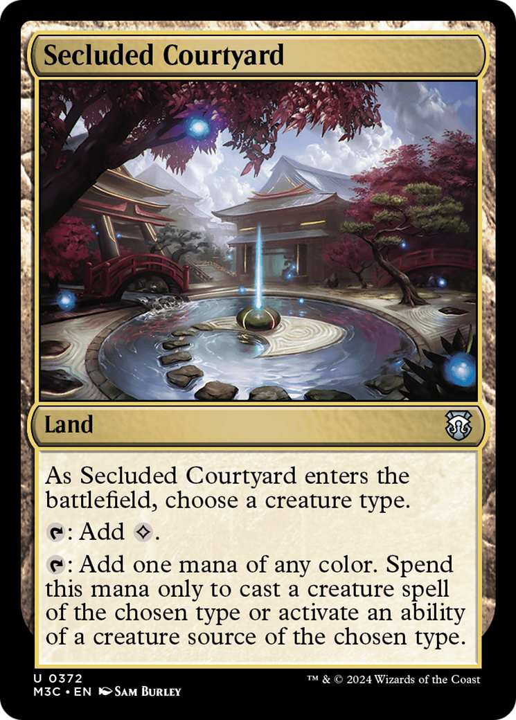 Secluded Courtyard (Ripple Foil) [Modern Horizons 3 Commander] | I Want That Stuff Brandon