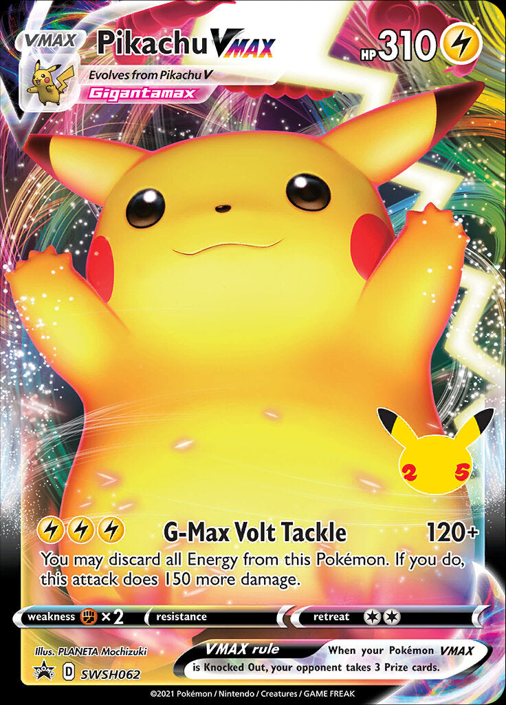 Pikachu VMAX (SWSH062) (Celebrations) [Sword & Shield: Black Star Promos] | I Want That Stuff Brandon