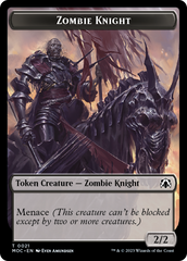 Zombie Knight // Human (6) Double-Sided Token [March of the Machine Commander Tokens] | I Want That Stuff Brandon