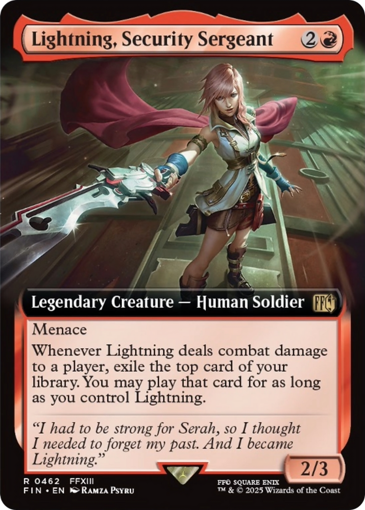 Lightning, Security Sergeant (Extended Art) [FINAL FANTASY] | I Want That Stuff Brandon