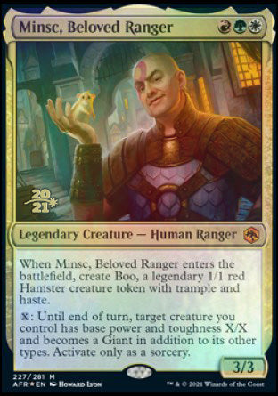 Minsc, Beloved Ranger [Dungeons & Dragons: Adventures in the Forgotten Realms Prerelease Promos] | I Want That Stuff Brandon