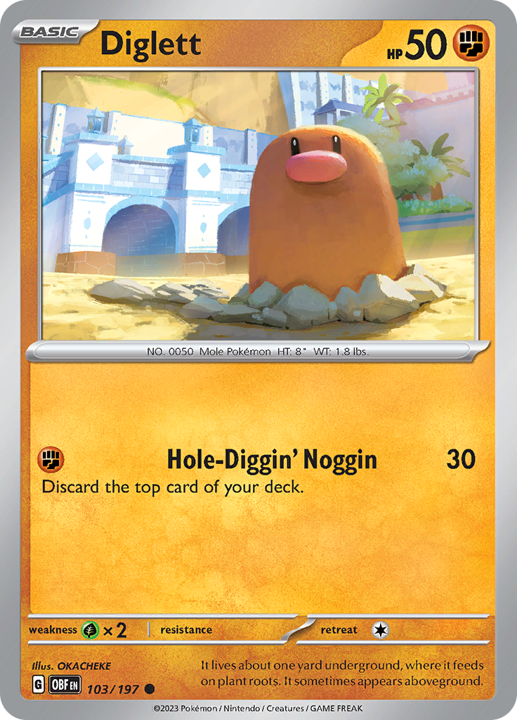 Diglett (103/197) [Scarlet & Violet: Obsidian Flames] | I Want That Stuff Brandon