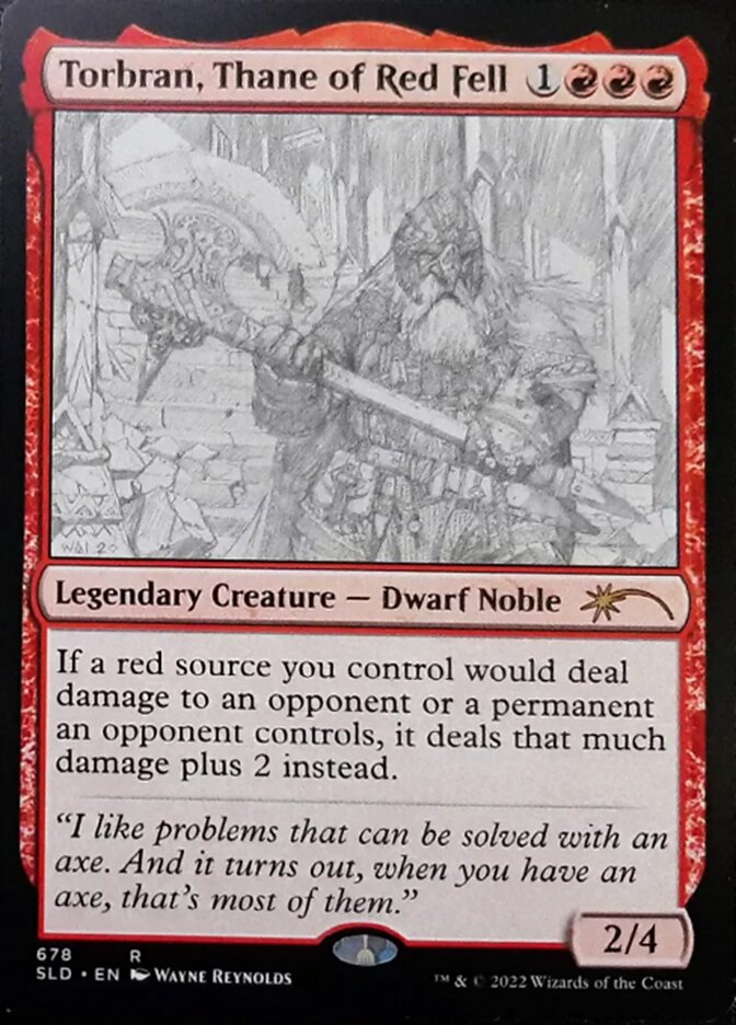 Torbran, Thane of Red Fell (Sketch) [Secret Lair Drop Promos] | I Want That Stuff Brandon