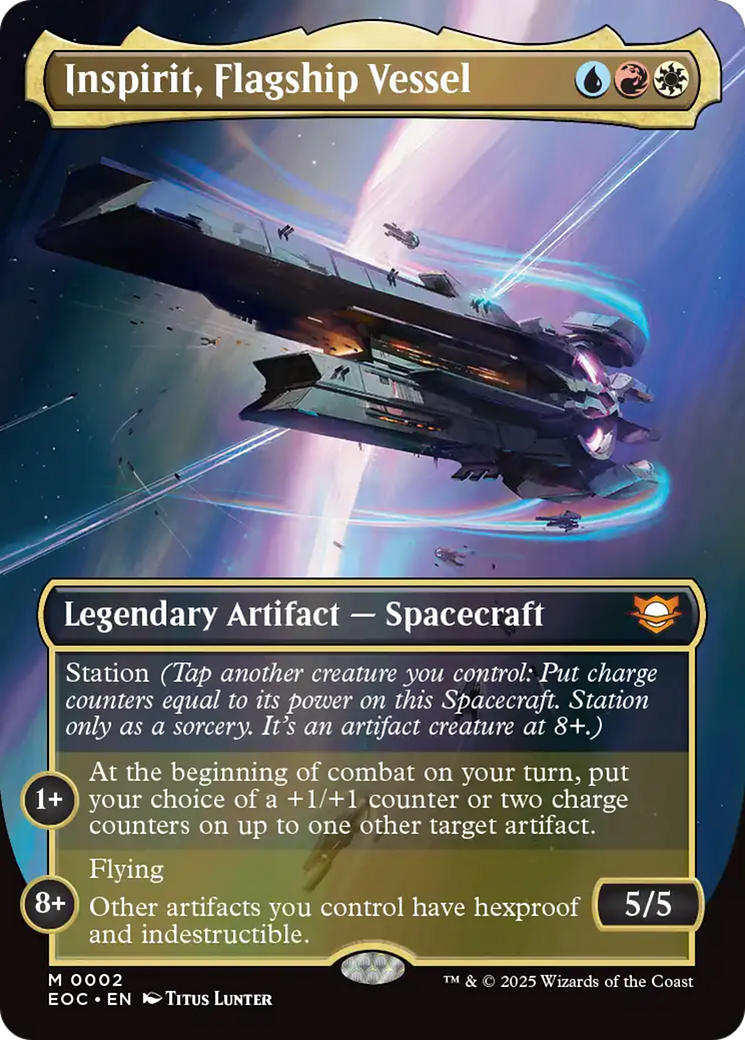 Inspirit, Flagship Vessel (Borderless) [Edge of Eternities Commander] | I Want That Stuff Brandon
