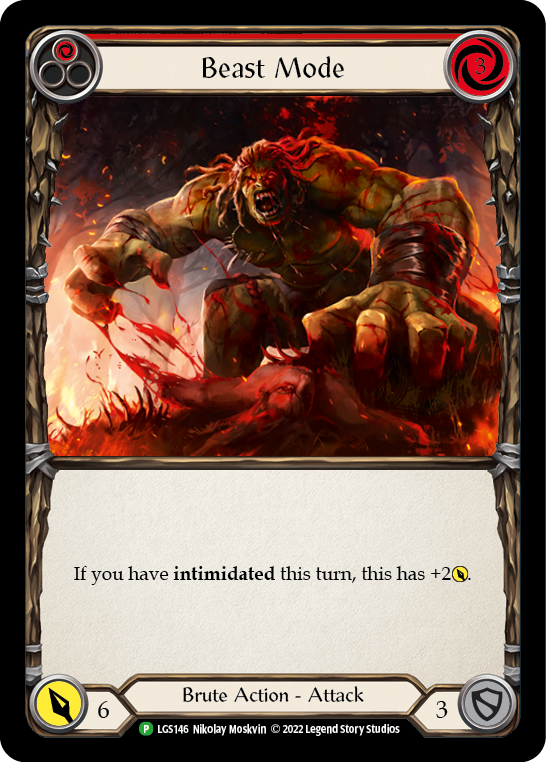 Beast Mode (Red) [LGS146] (Promo)  Rainbow Foil | I Want That Stuff Brandon