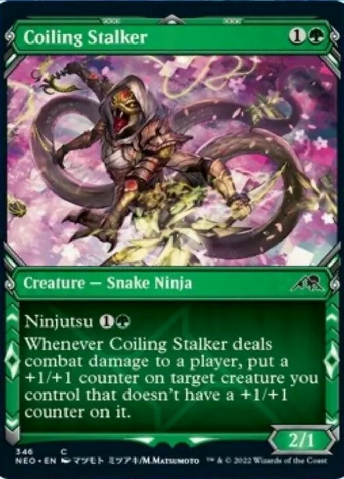 Coiling Stalker (Showcase Ninja) [Kamigawa: Neon Dynasty] | I Want That Stuff Brandon