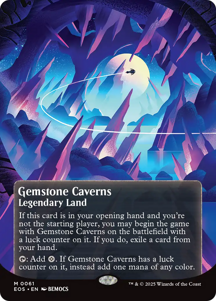 Gemstone Caverns (0061) (Borderless) [Edge of Eternities: Stellar Sights] | I Want That Stuff Brandon