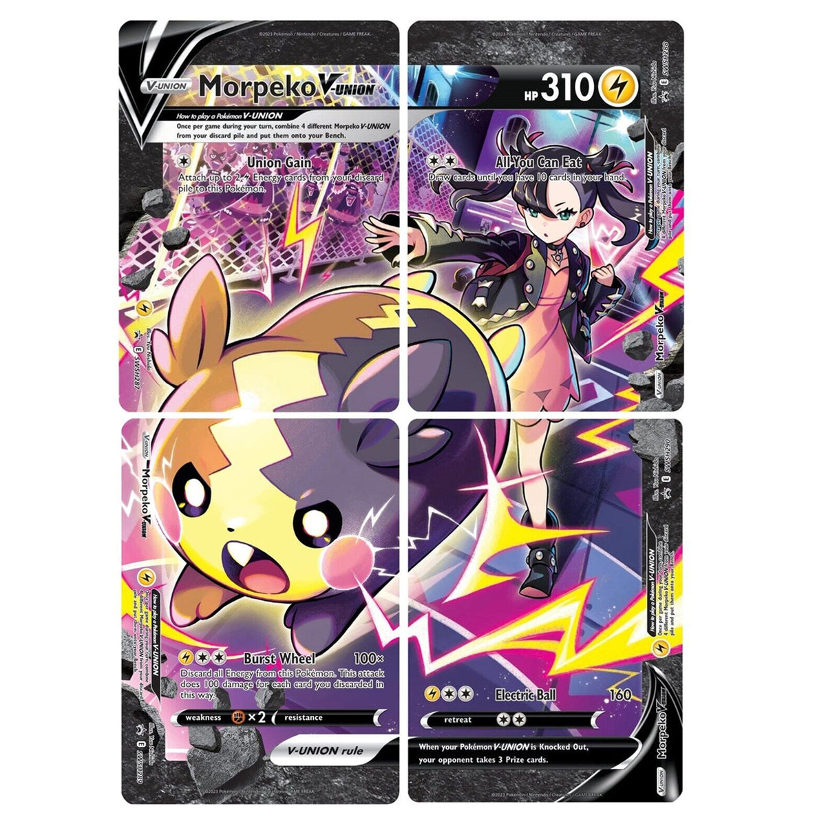 Morpeko V-Union (SWSH287-290) (Set of 4) [Sword & Shield: Black Star Promos] | I Want That Stuff Brandon