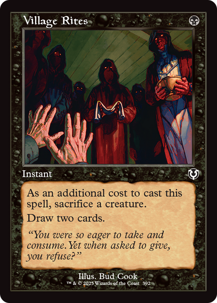 Village Rites (Retro Frame) [Innistrad Remastered] | I Want That Stuff Brandon