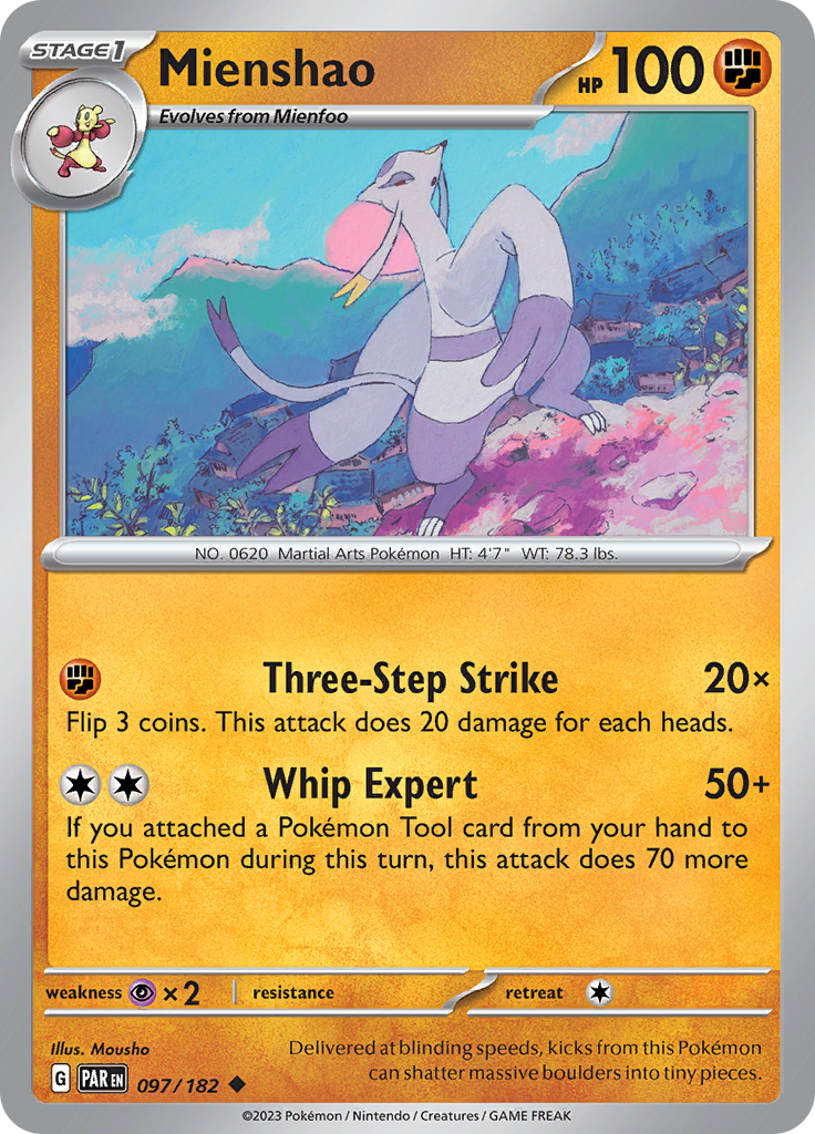 Mienshao (097/182) [Scarlet & Violet: Paradox Rift] | I Want That Stuff Brandon