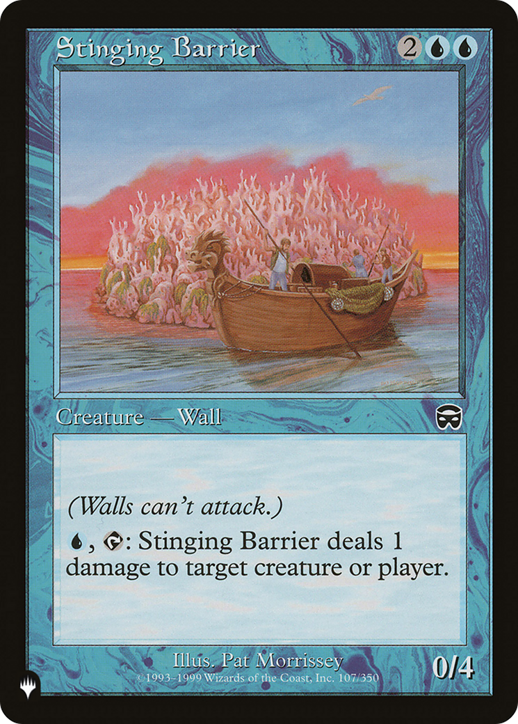 Stinging Barrier [The List Reprints] | I Want That Stuff Brandon