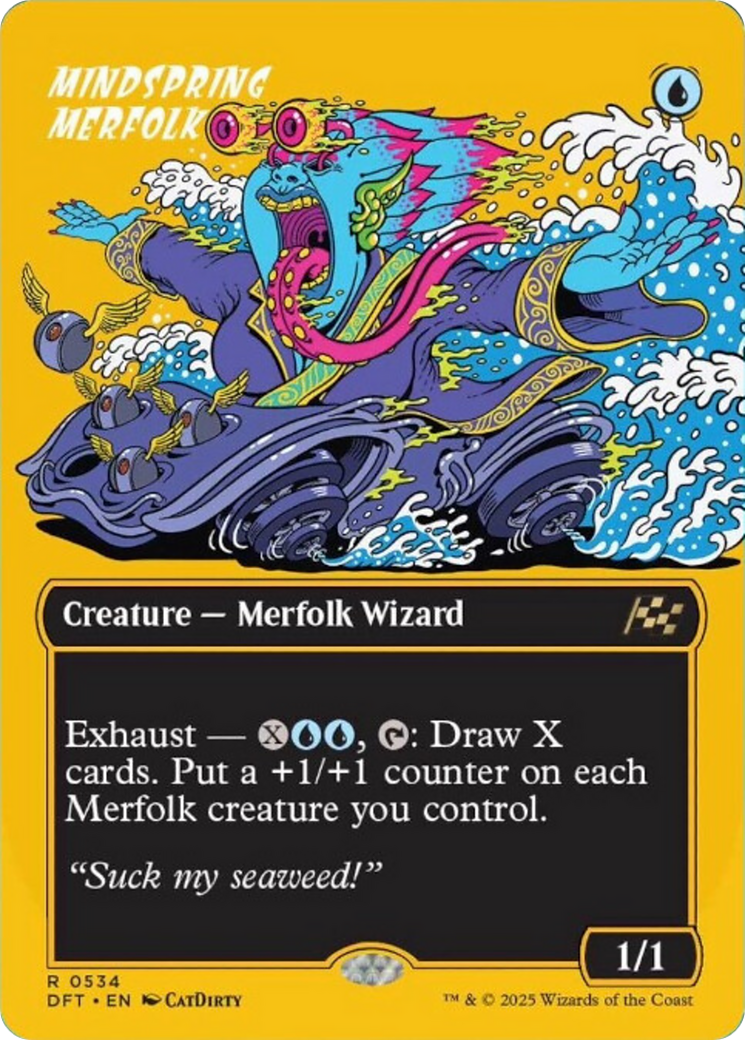 Mindspring Merfolk (Borderless) (First-Place Foil) [Aetherdrift] | I Want That Stuff Brandon