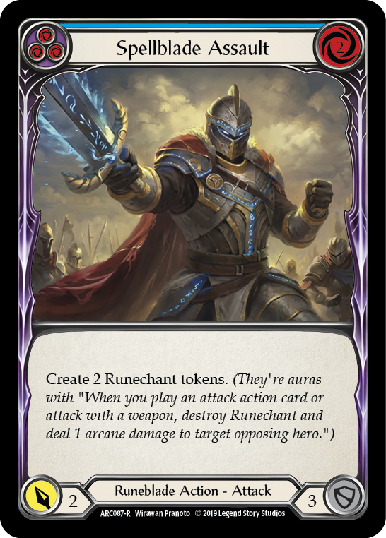 Spellblade Assault (Blue) [ARC087-R] (Arcane Rising)  1st Edition Normal | I Want That Stuff Brandon