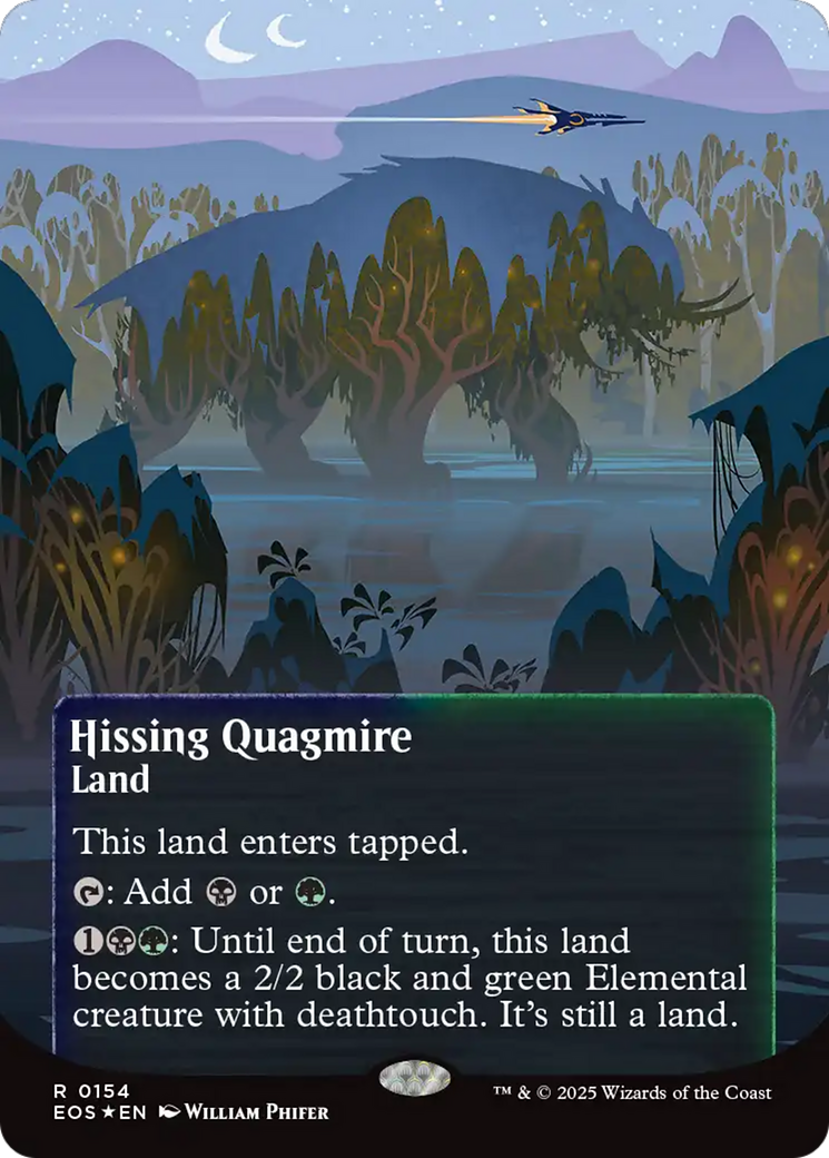 Hissing Quagmire (0154) (Borderless) (Galaxy Foil) [Edge of Eternities: Stellar Sights] | I Want That Stuff Brandon