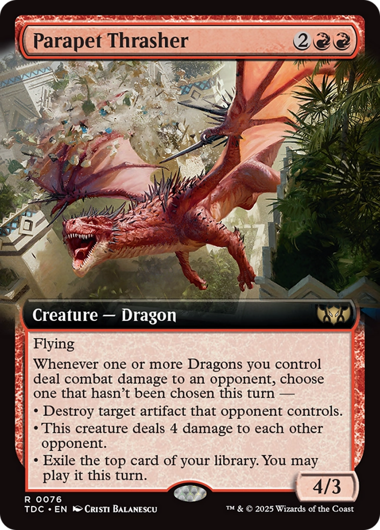 Parapet Thrasher (Extended Art) [Tarkir: Dragonstorm Commander] | I Want That Stuff Brandon