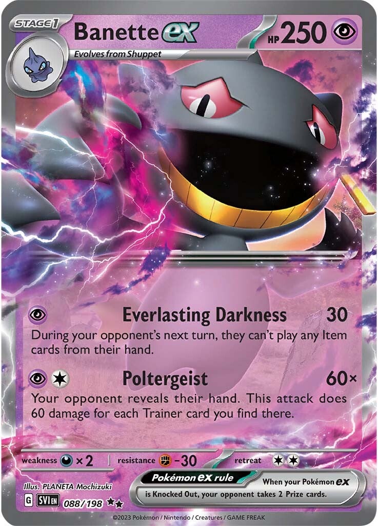 Banette ex (088/198) [Scarlet & Violet: Base Set] | I Want That Stuff Brandon