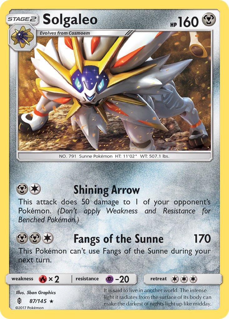 Solgaleo (87/145) (Theme Deck Exclusive) [Sun & Moon: Guardians Rising] | I Want That Stuff Brandon