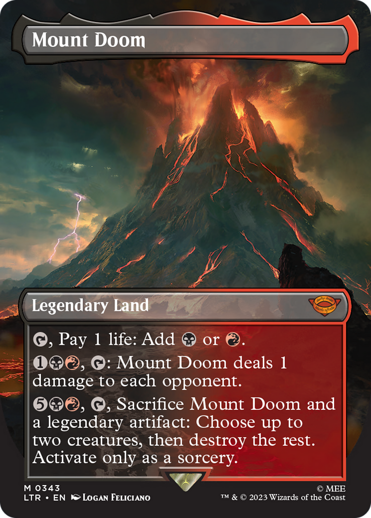 Mount Doom (Borderless Alternate Art) [The Lord of the Rings: Tales of Middle-Earth] | I Want That Stuff Brandon