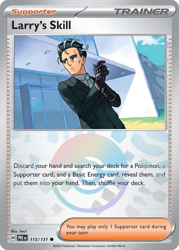 Larry's Skill (115/131) (Poke Ball Pattern) [Scarlet & Violet: Prismatic Evolutions] | I Want That Stuff Brandon