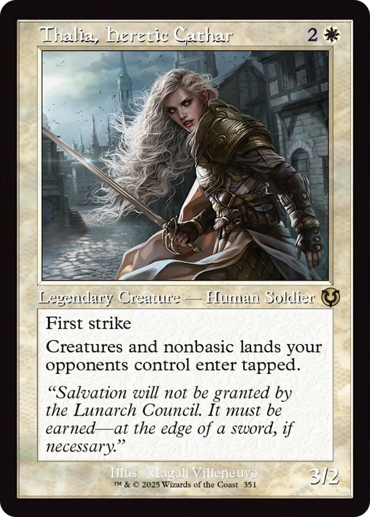 Thalia, Heretic Cathar (Retro Frame) [Innistrad Remastered] | I Want That Stuff Brandon