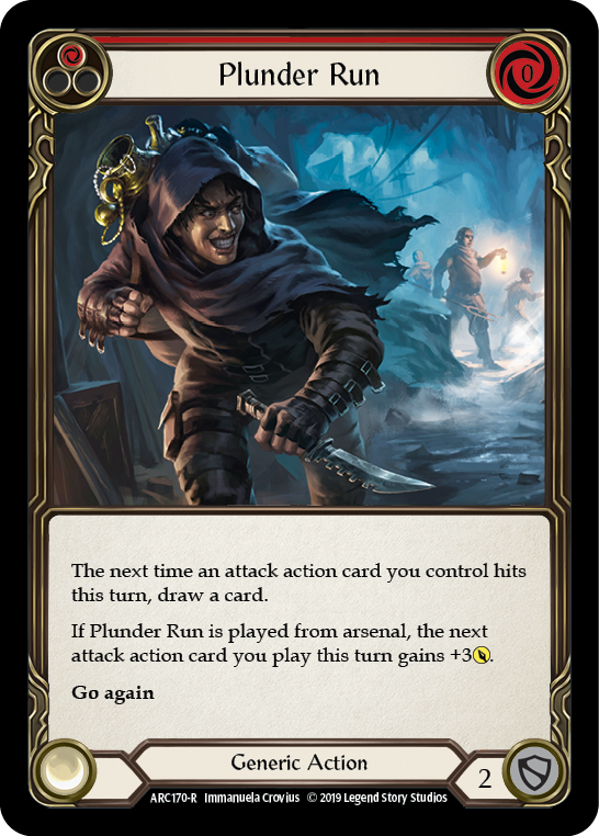 Plunder Run (Red) [ARC170-R] (Arcane Rising)  1st Edition Rainbow Foil | I Want That Stuff Brandon