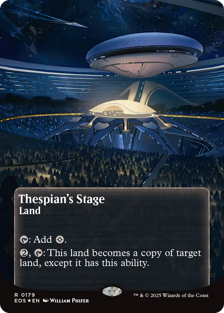 Thespian's Stage (0179) (Borderless) (Galaxy Foil) [Edge of Eternities: Stellar Sights] | I Want That Stuff Brandon