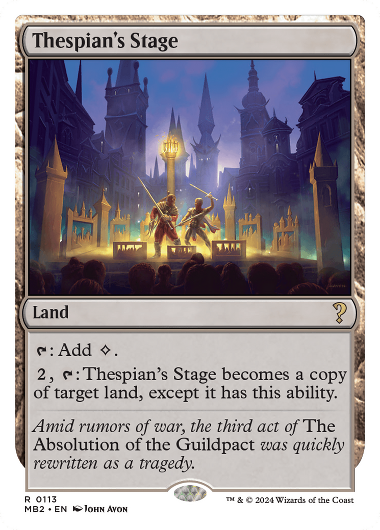Thespian's Stage (White Border) [Mystery Booster 2] | I Want That Stuff Brandon