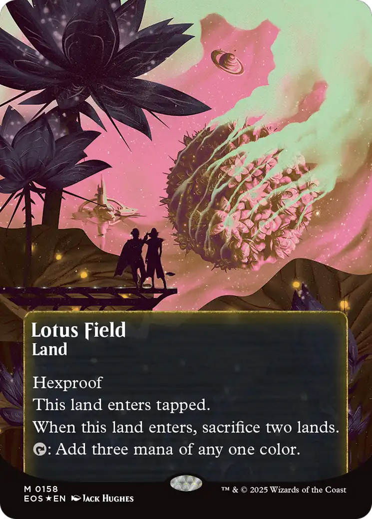 Lotus Field (0158) (Borderless) (Galaxy Foil) [Edge of Eternities: Stellar Sights] | I Want That Stuff Brandon