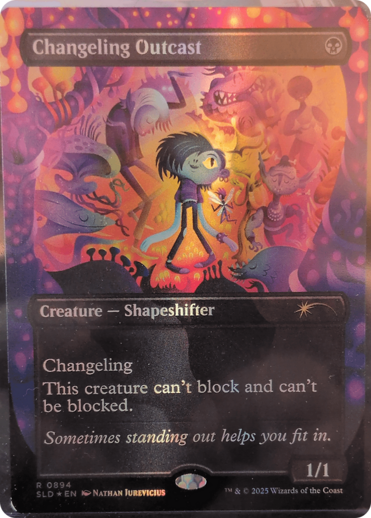 Changeling Outcast (Rainbow Foil) [Secret Lair Drop Series] | I Want That Stuff Brandon