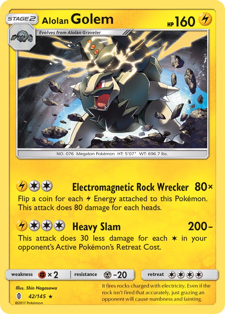 Alolan Golem (42/145) (Cosmos Holo) (Blister Exclusive) [Sun & Moon: Guardians Rising] | I Want That Stuff Brandon