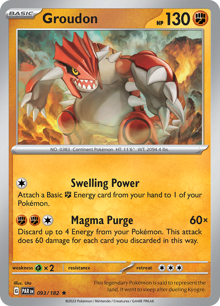 Groudon (093/182) [Scarlet & Violet: Paradox Rift] | I Want That Stuff Brandon