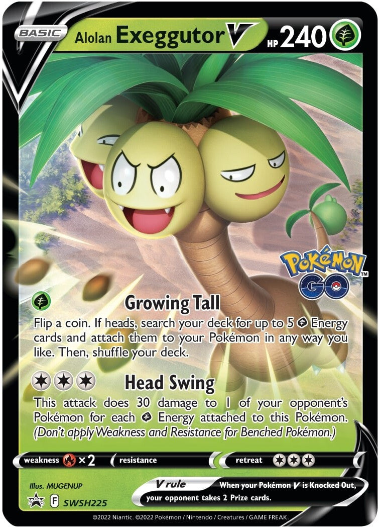 Alolan Exeggutor V (SWSH225) (Jumbo Card) [Sword & Shield: Black Star Promos] | I Want That Stuff Brandon