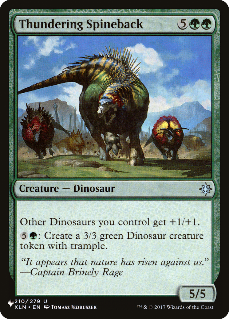 Thundering Spineback [The List Reprints] | I Want That Stuff Brandon