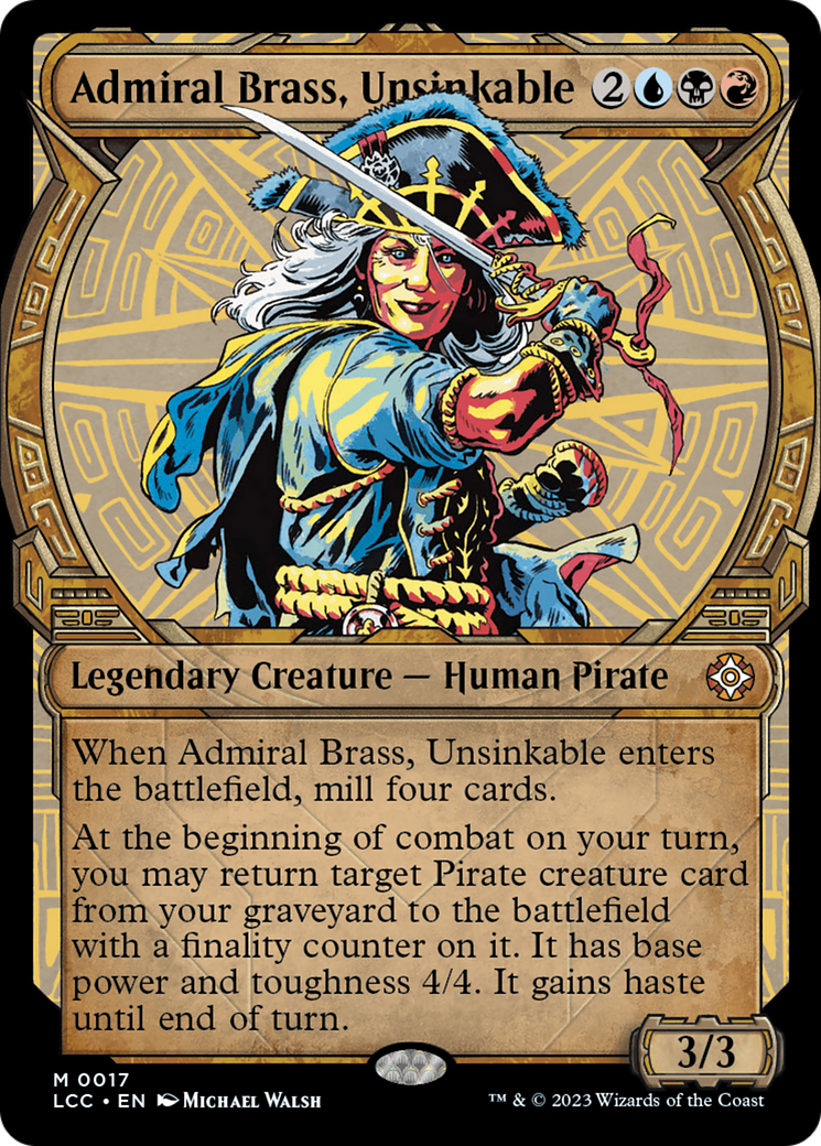 Admiral Brass, Unsinkable (Showcase) [The Lost Caverns of Ixalan Commander] | I Want That Stuff Brandon