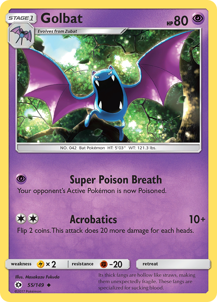 Golbat (55/149) [Sun & Moon: Base Set] | I Want That Stuff Brandon