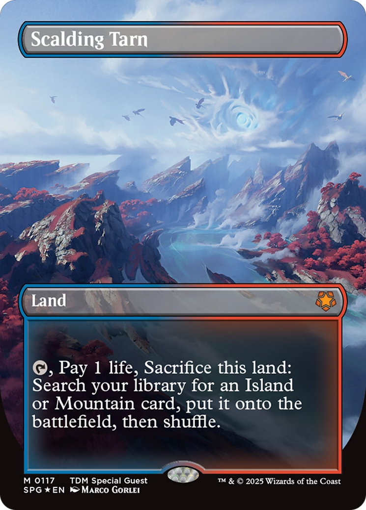 Scalding Tarn (Borderless) (Dragonscale Foil) [Tarkir: Dragonstorm Special Guests] | I Want That Stuff Brandon