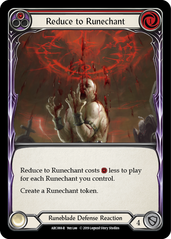Reduce to Runechant (Red) [ARC088-R] (Arcane Rising)  1st Edition Rainbow Foil | I Want That Stuff Brandon