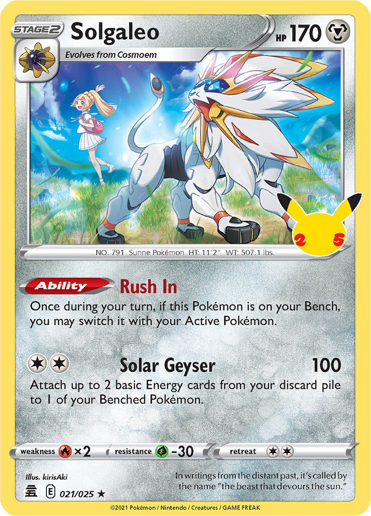 Solgaleo (021/025) [Celebrations: 25th Anniversary] | I Want That Stuff Brandon