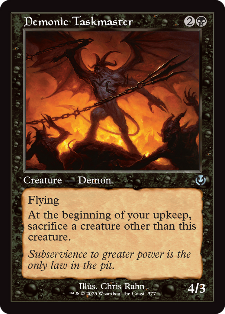 Demonic Taskmaster (Retro Frame) [Innistrad Remastered] | I Want That Stuff Brandon