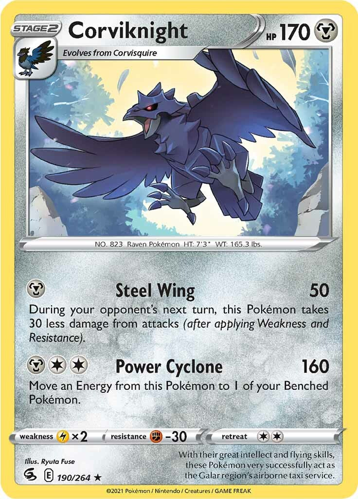 Corviknight (190/264) [Sword & Shield: Fusion Strike] | I Want That Stuff Brandon